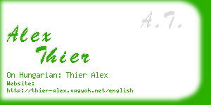 alex thier business card